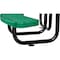 Global Industrial Round Kids Picnic Table, Green, Expanded Metal, 46 in L, 24-1/2 in H Overall 277150KGN - alternate 2